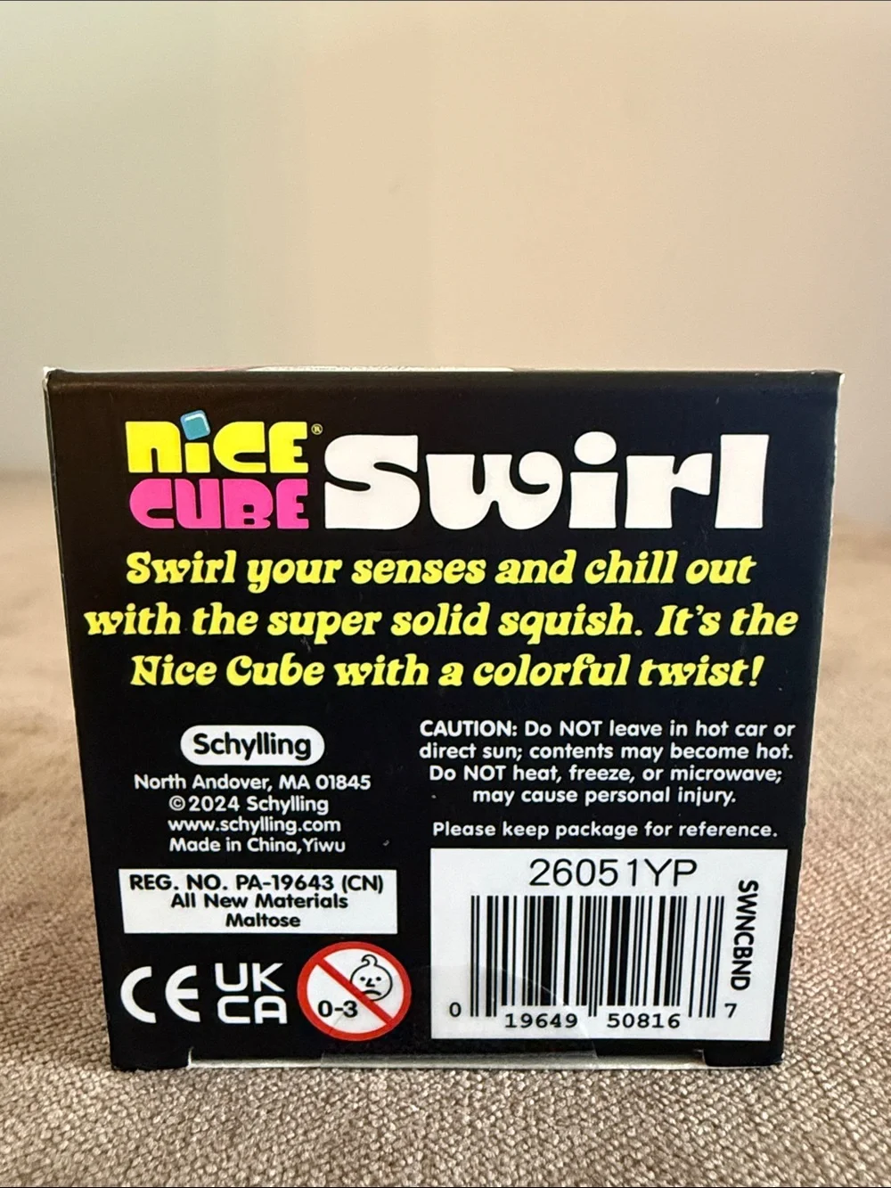 NeeDoh Nice Cube Swirl Super Solid Squish! - Orange